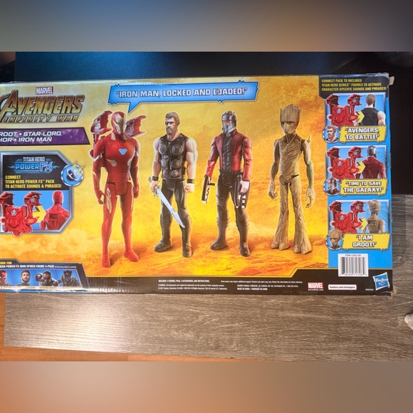 Marvel Avengers Infinity Wars Titan Hero Series Groot Star Lord Thor Iron Man - Picture 2 of 2